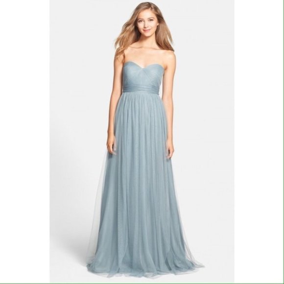 Jenny Yoo Annabelle Dress in Mayan Blue Size 4 - Picture 2 of 11